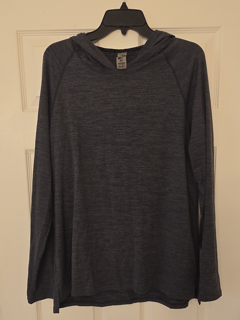 Mono B Gray Heather Pullover Hoodie Raglan Long Sleeve Women's Size M